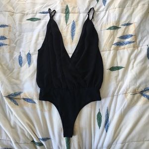 Foreign Exchange Black Leotard.